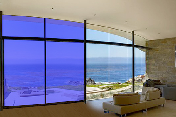 Global Architectural Window Film - Privacy Blue 35 Matte